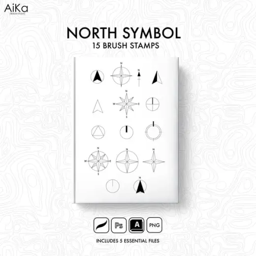Freebie - North Symbols Brush Pack (Procreate, Photoshop, Autocad, Png) — Procreate & Photoshop brush