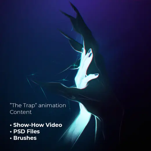 "The Trap" Animation Content [Show-How Video + PSD files + Brushes] — Photoshop brush