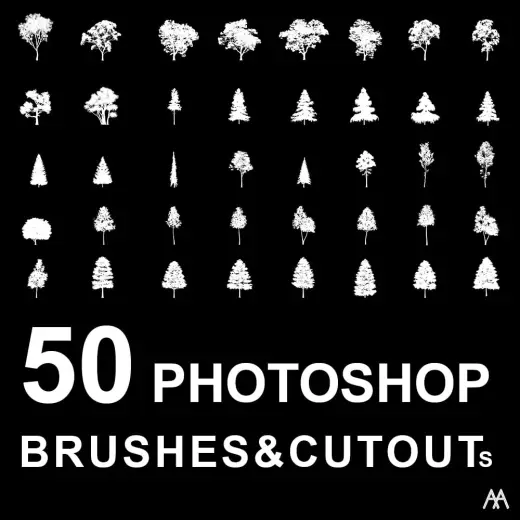 50 - Photoshop Tree brushes & PNG - V1 — Photoshop brush