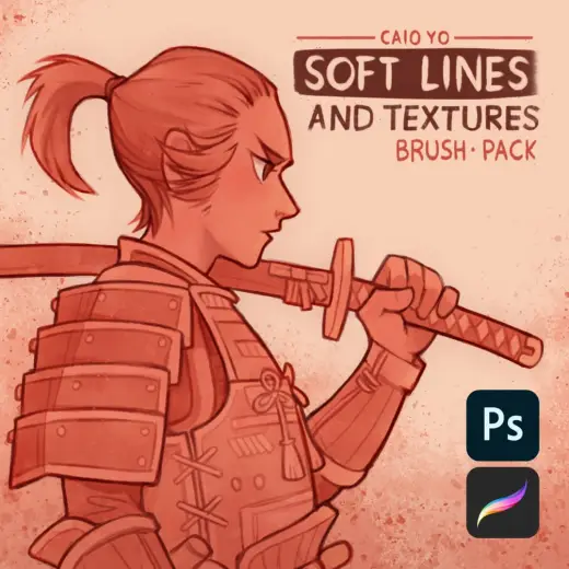 Soft Lines and Textures Brush Pack — Photoshop brush