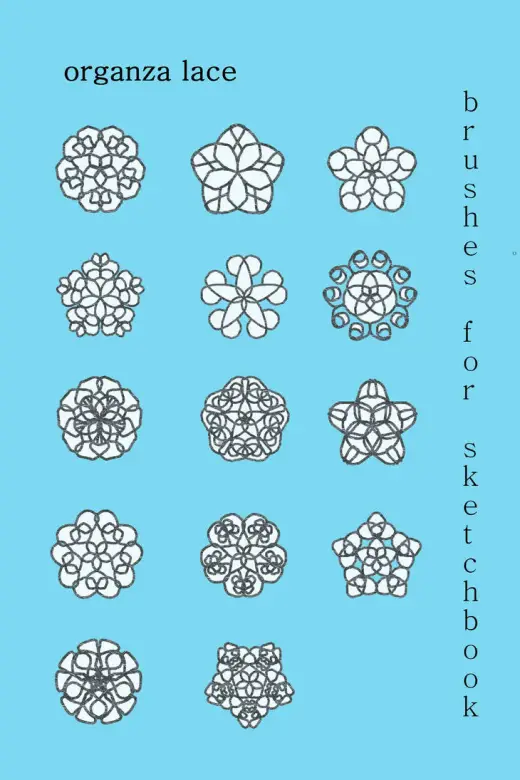Organza Lace - Brushes for Sketchbook — Krita brush