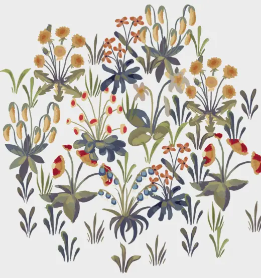 Medieval Millefleurs / Flower Tapestry Brushes — Clip Studio Paint brush