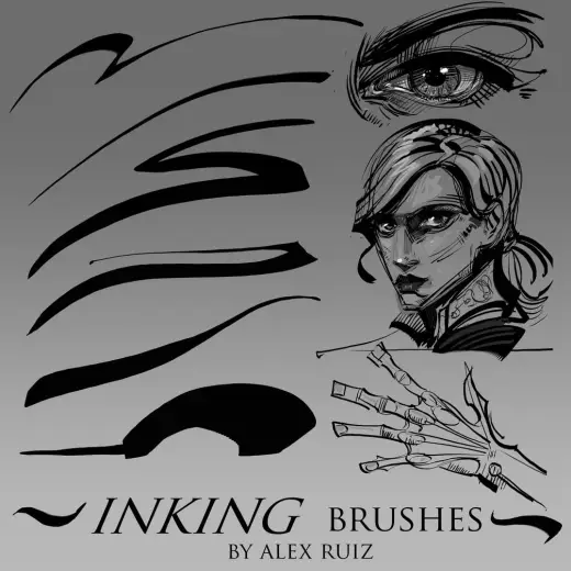 Inking Brushes — Photoshop brush