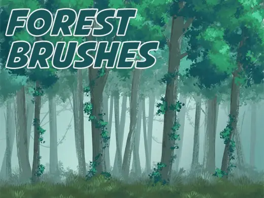 Forest background Photoshop brushes — Photoshop brush