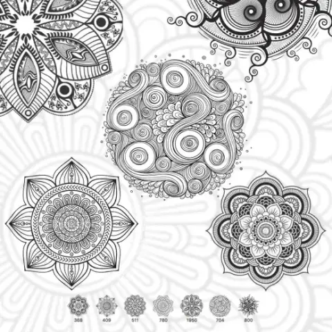 7 Mandala Brushes — Procreate, Photoshop & Krita brush