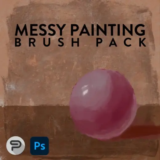 Messy Painting Brush Pack — Photoshop & Clip Studio Paint brush