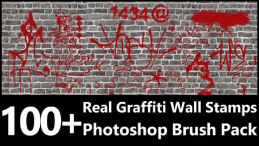 100+ Real Graffiti Wall Stamps - Photoshop Brush Pack - Vol. 01 — Photoshop brush