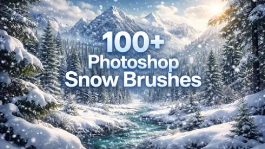 100 Snow Photoshop Brushes — Photoshop brush