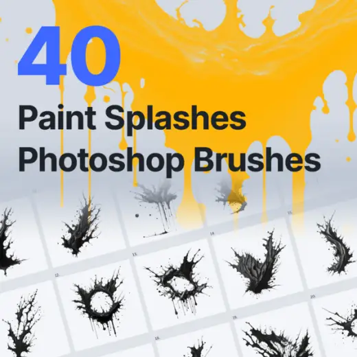 40 Paint Splashes Photoshop Brushes — Photoshop brush