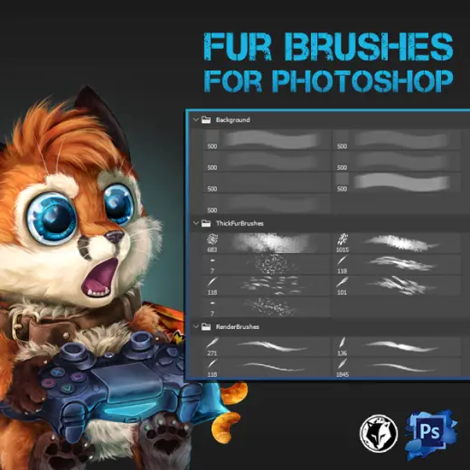 Fur brushes for Photoshop — Photoshop brush