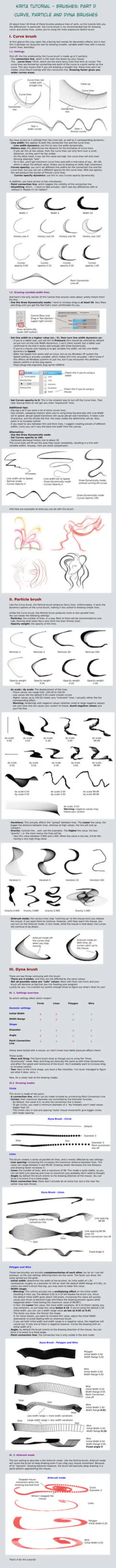 Krita Tutorial: Curve, Particle and Dyna Brushes — Krita brush