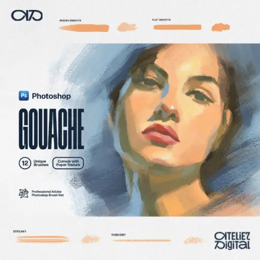Gouache Brushes Set For Photoshop — Photoshop brush
