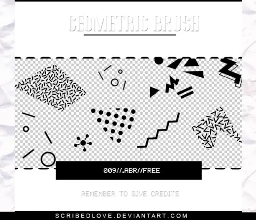 9 Geometric Brushes — Procreate, Photoshop & Krita brush