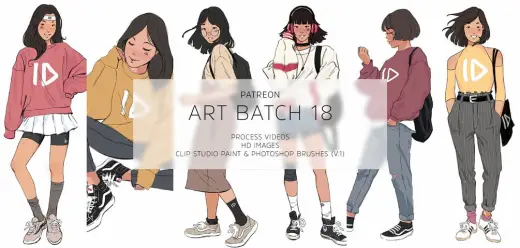 Art Batch 18 + PS & CSP Brushes — Photoshop & Clip Studio Paint brush