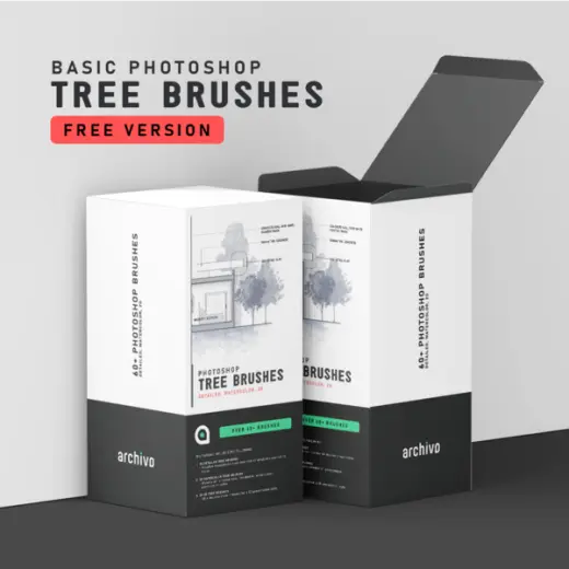12 Basic Trees Photoshop Brushes — Photoshop brush