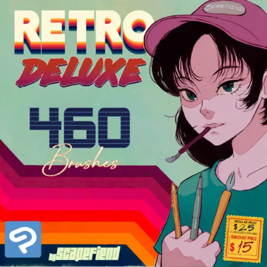 RETRO DELUXE - brushes for Clip Studio Paint by Scapefiend — Clip Studio Paint brush