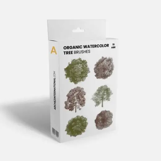 Organic Watercolor Tree Brushes — Photoshop brush