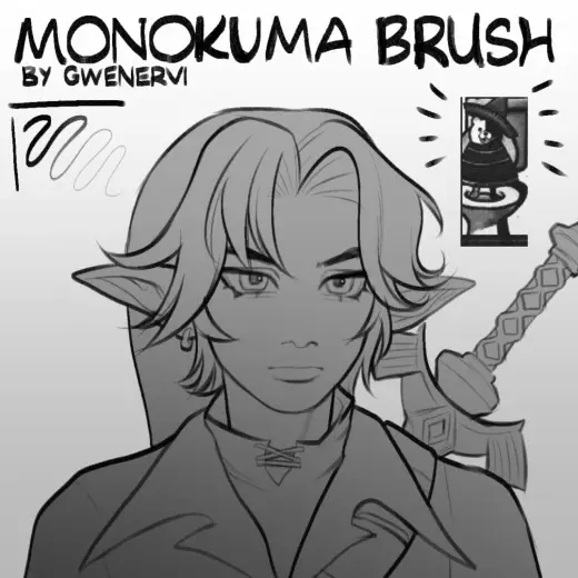 Monokuma Brush — Clip Studio Paint brush