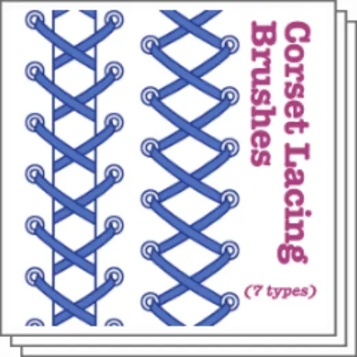 Corset Lacing Brushes｜绑带笔刷 — Clip Studio Paint brush