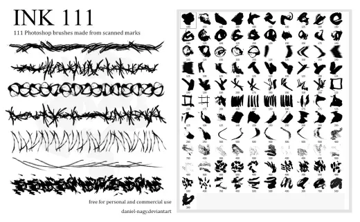 111 Ink Photoshop Brushes — Procreate, Photoshop & Krita brush