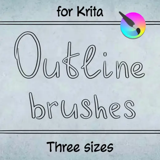 Outline brushes — Krita brush