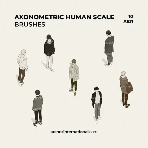 Axonometric Human Scale Brushes — Photoshop brush