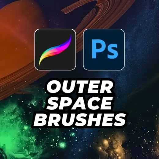 Outer Space Brushes for Photoshop and Procreate — Procreate & Photoshop brush