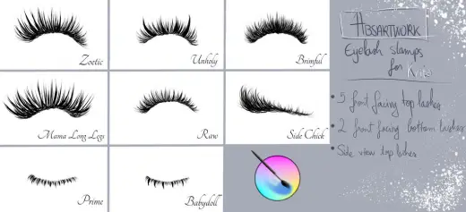 Eyelash brushes for Krita — Krita brush