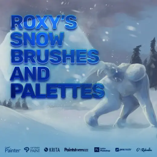 Roxy's Snow Brushes + Palettes — Clip Studio Paint & Krita brush