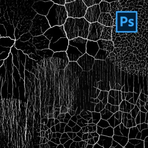 Cracked Plastisol Brush Pack — Photoshop brush