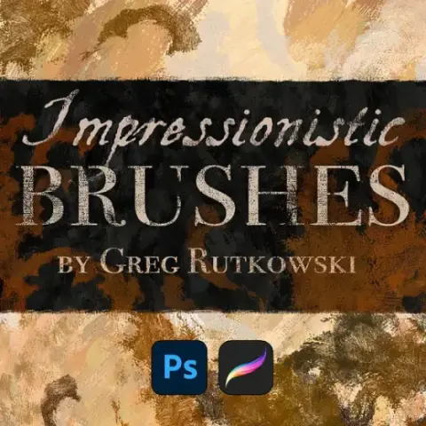 Impressionistic Brushes by Greg Rutkowski — Photoshop brush