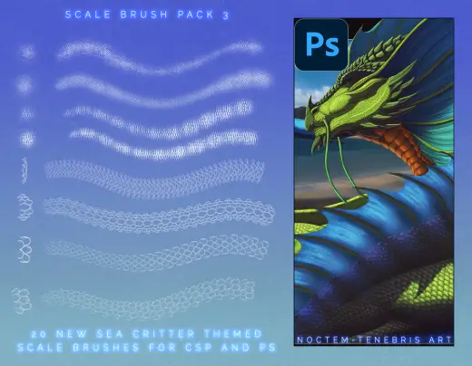 Photoshop Scales Brush Pack 3 — Photoshop brush