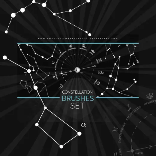 Constellation Brushes — Procreate, Photoshop & Krita brush