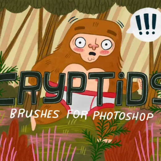 Cryptids Brush Pack (Photoshop) — Photoshop brush