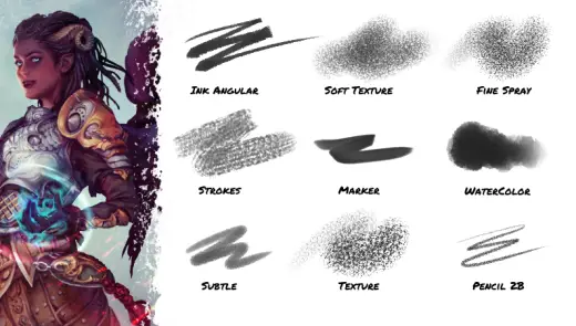 Brush Set Vol. 2 for Clip Studio Paint / Manga Studio 5 — Clip Studio Paint brush