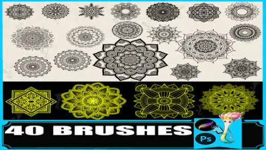 40 Mandala Stamp Brushes for Procreate and Photoshop — Procreate & Photoshop brush