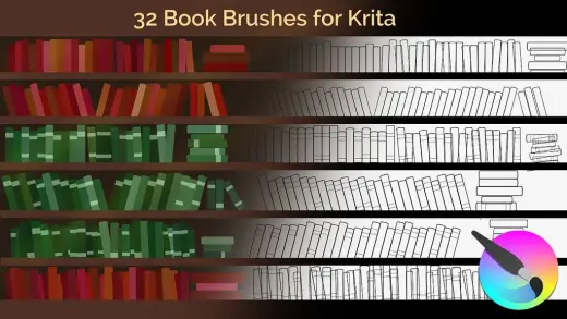 32 Book Brushes — Krita brush