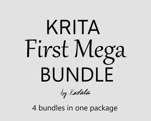 4 in 1 bundle // Now for free — Krita brush
