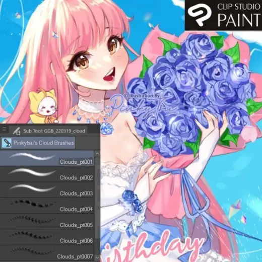 CSP Cloud Brush Pack — Clip Studio Paint brush