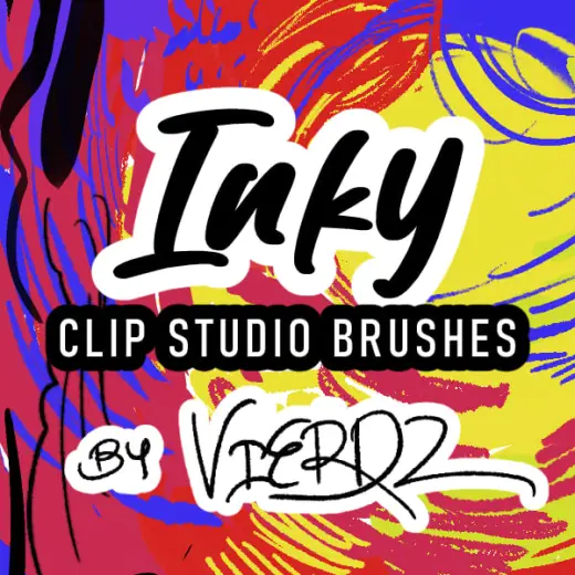 "Inky" Digital Brushes (CSP) — Clip Studio Paint brush