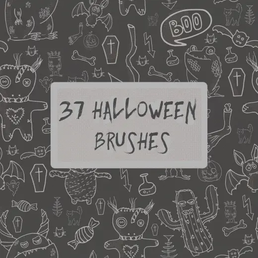 37 Halloween Brushes — Procreate, Photoshop & Krita brush