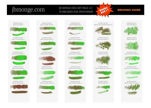50 Digital BRUSHES JBM-OIL SET-PACK1 — Photoshop brush