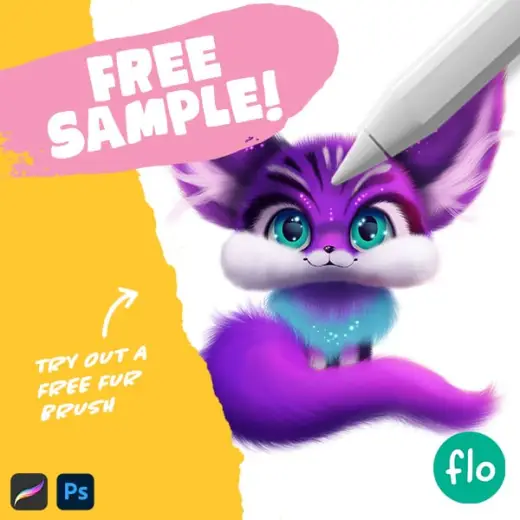 FREE Fur Brush for Procreate and Photoshop - Try it out! — Procreate & Photoshop brush