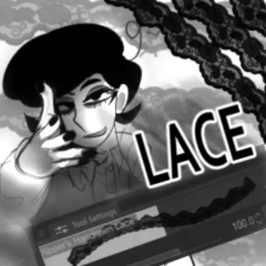 Kipper's Handrawn Lace — Clip Studio Paint brush