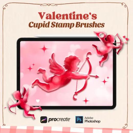 Cupid Stamp Brush Pack — Photoshop brush