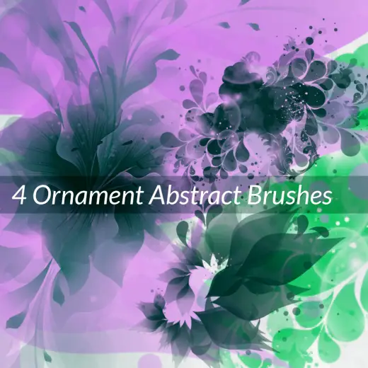 4 Ornament Abstract Brushes — Procreate, Photoshop & Krita brush