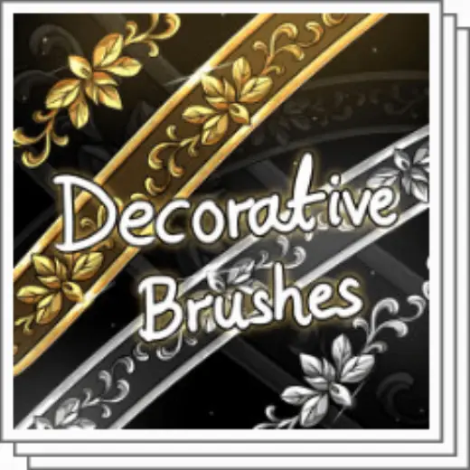 Decorative Floral Trim Brush — Clip Studio Paint brush