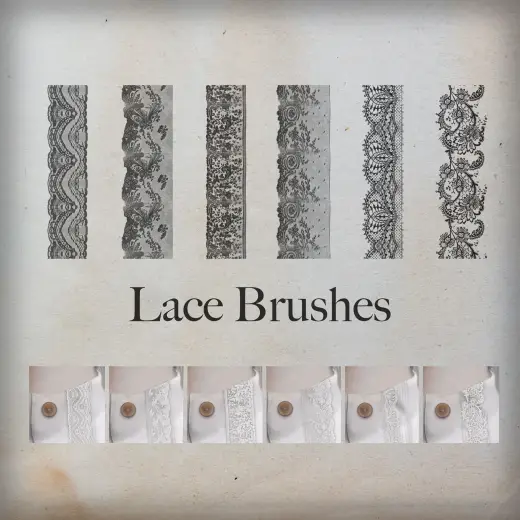 Lace Ornament Brushes — Procreate, Photoshop & Krita brush