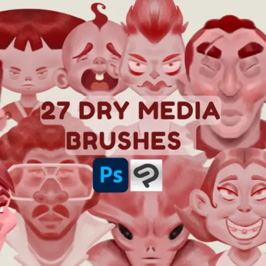 Dry Media Brushes by Brush Impact — Photoshop brush