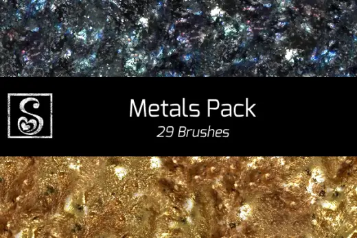Shrineheart's Metals Pack - 29 Brushes — Clip Studio Paint brush